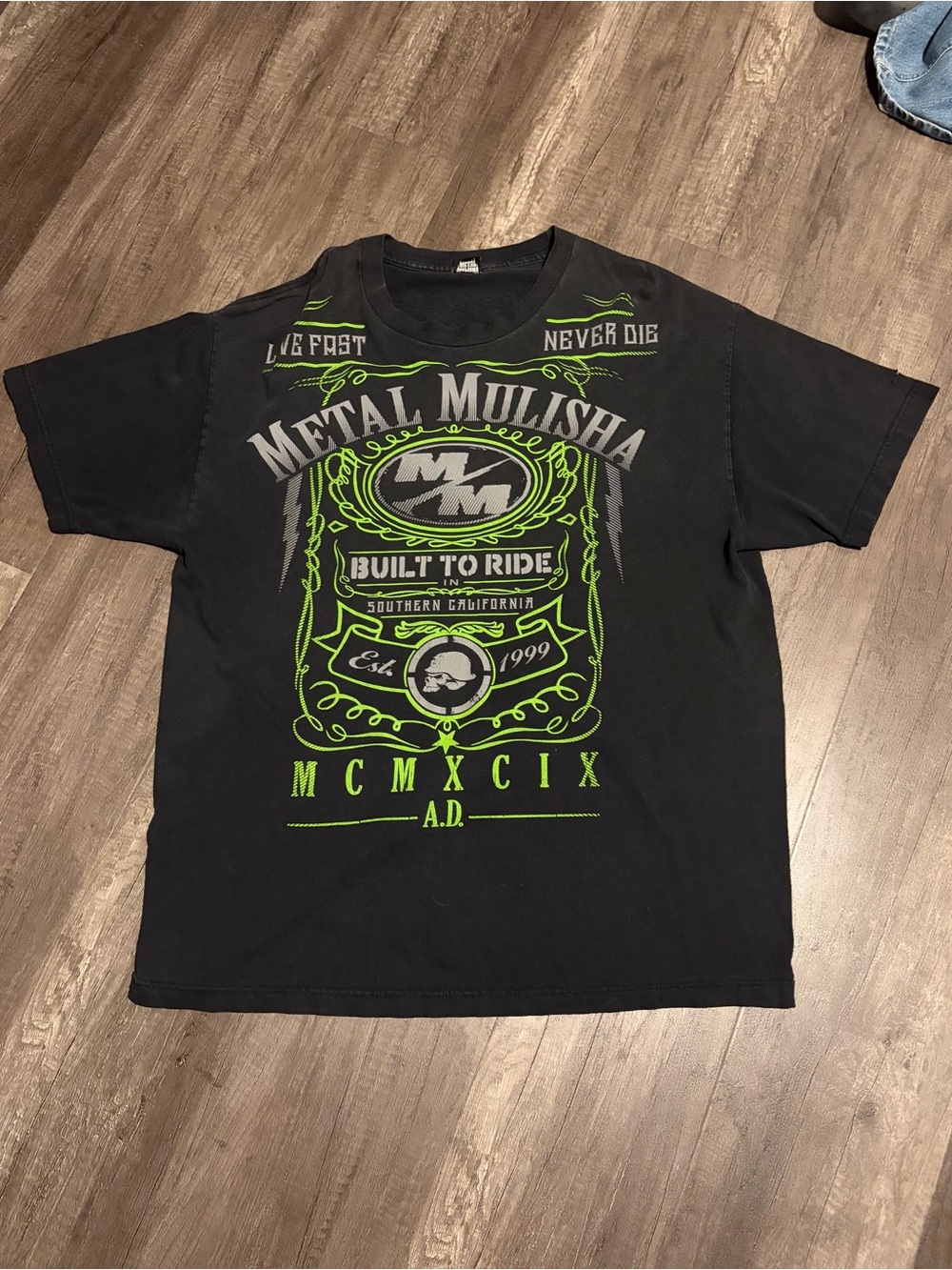 Lime Green Metal Mulisha Built To Ride Tee